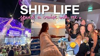 SPEND A 4 DAY CRUISE WITH ME sunsets at sea, all crew party, work days, callum’s parents onboard!