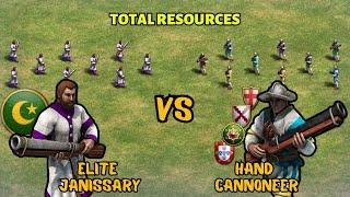 Elite Janissary vs Every Civ Specific Hand Cannoneer | AoE II: DE