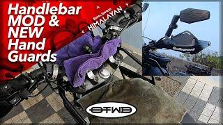 100% OFF ROAD HANDLEBAR  & POLYSPORT HANDGUARDS ON HIMALAYAN 411.