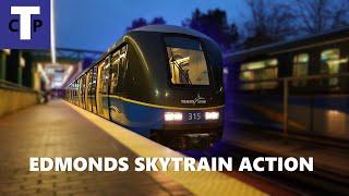 25+ Minutes of Rush Hour SkyTrain Action at Edmonds Station (4K)