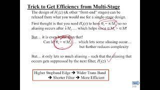 EECE 525 DASP: I DSP 6 Sample Rate Conversion   Multistage Methods