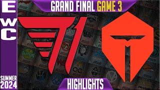 T1 vs TES G3 Highlights | EWC 2024 GRAND FINAL - LoL Esports World Cup   T1 vs Top Esports Game 3