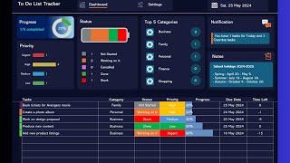 To Do List Spreadsheet Template for Excel - Daily Task Management Tracker