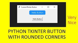 Python GUI Tkinter Rounded button! Yes. Custom Tkinter module.