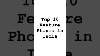 Feature Phones in India