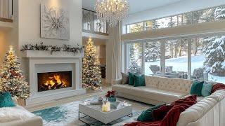 Soft Winter Jazz Music in Cozy Living Room Space  Calming Jazz Instrumental Music for Study, Sleep