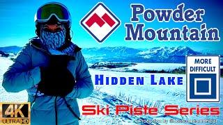 Ski Powder Mountain Resort, Utah | Hidden Lake | Top to Bottom Point of View (Ski Piste Series)