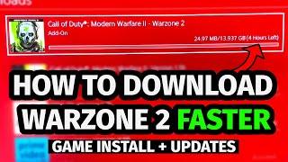 How to Download & Install Warzone 2 Files FASTER | Install Game + Updates Quicker (PS4,PS5 & XBOX)