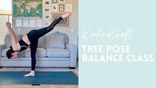 Tree  pose and balance sequence