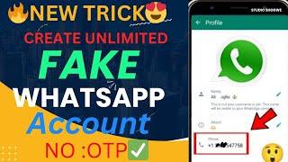 WhatsApp account fake number 2024 whatsApp fake Account Kaise banaye | Create fake WhatsApp account