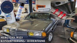 Mercedes W123 Rostschutz - Konservierung - Hohlraumversiegelung Liqui Moly Seilfett