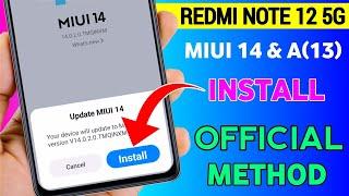 Redmi Note 12 5G MIUI 14 Update Install Kaise Kare ? How to Update MIUI 14 On Redmi Note 12 5G ??