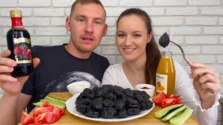 МУКБАНГ ЧЕРНЫЕ ПЕЛЬМЕНИ МИРАТОРГ НОВИНКА НАРШАРАБ ответы на вопросы MUKBANG BLACK DUMPLINGS MIRATORG