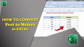 How to Convert Feet to Meters in MS Excel | How to Feet Convert in Meters in Excel