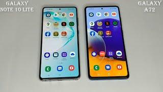 Galaxy Note 10 Lite Vs Galaxy A72 Speed & Camera Test