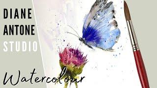 Don’t let BUTTERFLIES BEAT YOU! Easy way to create a loose and lovely BEGINNERS watercolor painting!