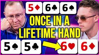 4 of a KIND v Full House at Final Table | INSANE POKER HAND