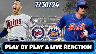 New York Mets vs Minnesota Twins Live Reaction | MLB | Play by Play | 7/30/24 | Mets vs Twins