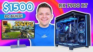 Best $1500 Gaming PC Build 2025!  [ft. RX 7900 XT & Ryzen 9600X w/ Benchmarks]