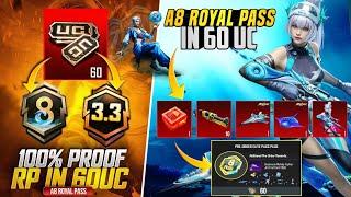  A8 Elite Pass Plus For 60 UC | 1860 Free UC & Free Materials Packs  | A8 Purchase Group | PUBGM