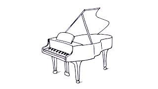 How to draw a Piano easy.