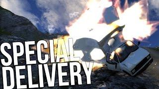 EXPLOSIVE CARGO - Hauling Cargo Down The Cliff 2.0 - BeamNG Drive Gameplay Highlights