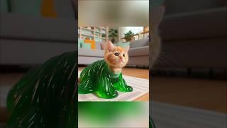 Kitten has a slime in his diaper again #cat #cute #kitten