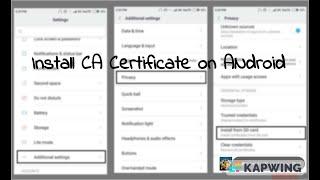 How to install CA certificate in Android device [Root]