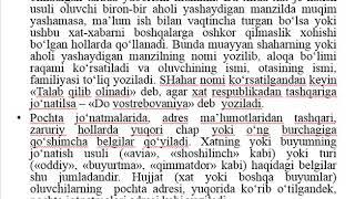 Ma'lumot-axborot hujjatlari: tarjimai hol, e'lon, taklifnoma, adres, hisobot