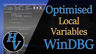 View local variables in a release mode optimised application using WinDBG