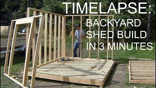 Complete Backyard Shed Build In 3 Minutes - iCreatables Shed Plans