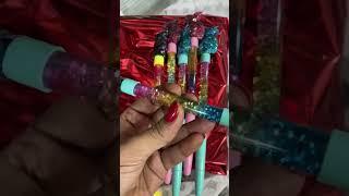 Glitter lava rainbow pen #shorts #viral #ytshorts