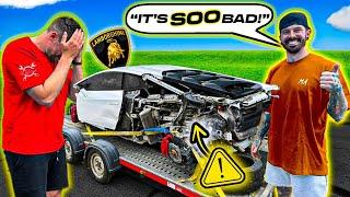 I BOUGHT A CRASHED LAMBORGHINI HURACAN OFF MAT ARMSTRONG!!...