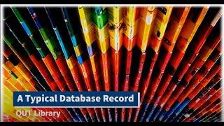 A typical database record