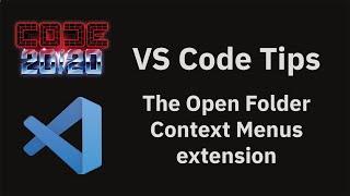 VS Code tips — The Open Folder Context Menus extension