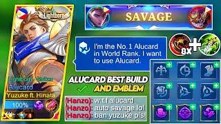 Yuzuke Top Global Alucard Best Build & Emblem for Easy 1v5 Auto Savage!  (Must Try)