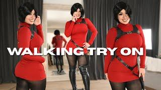 Ada Wong Cosplay Resident Evil Walking Try On..