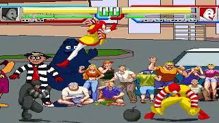 NICK54222 MUGEN: Ronald McDonald (Dark Donald/12P) VS Ronald McDonald (Donalddesu)