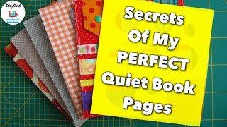 How To Make Quiet Book Pages Stiff | Interfacing & Batting | Русские Субтитры