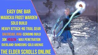 Easy One Bar Magicka Frost Warden Solo Build for ESO Gold Road - Solo Magden Build