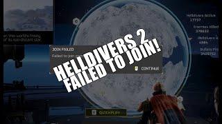 Helldivers 2 Failed to Join Game Lobby Bug fix