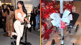 Kim Kardashian REACTS to Blinged-Out Scooter Christmas Gift From Khloé