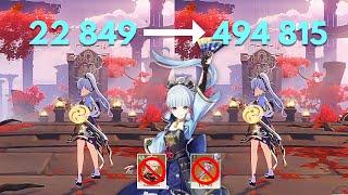 F2P:- Ayaka 500k Nuke Tutorial!! No Kazuha C2! No Mist! | Genshin Impact