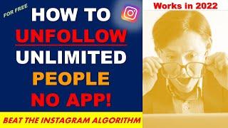 NEW! How to MASS UNFOLLOW people on Instagram FREE NO APP AUTOMATED 2023