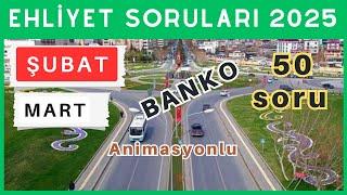 Ehliyet Sınav Soruları 2025 | Şubat, Mart Çıkmış Ehliyet Sorularını Çöz