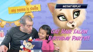 Stella and Daddy Plays Cat Hair Salon Birthday Party I My Name is Stella I Gameplay I KIDS iOS APP