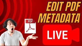 HOW TO EDIT PDF METADATA CHANGE LIVE EASY WAY