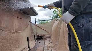 part 2 how to for beginners on wetting the  hessian and lime pointing   this is for nhl2 or 3.5