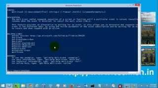 Windows Powershell Tutorial - Wait-Event