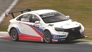 Lada Vesta WTCC Sound - Accelerations, Fly Bys & Testing On Track!